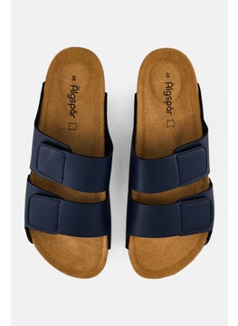 Algspar Men Slip On Cork Sandals, Navy  - Image 4