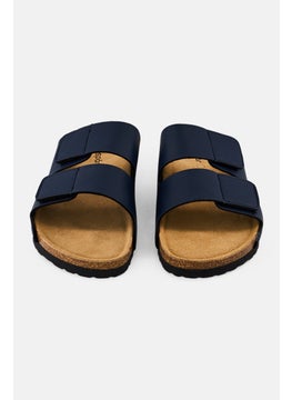 Algspar Men Slip On Cork Sandals, Navy  - Image 2