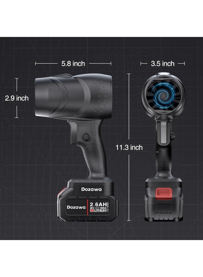 بلاور تربو جيت لاسلكي فائق القوة بتصميم صغير مع تدفق هواء قوي بسرعة 209 كيلومتر في الساعة وجهد 24 فولت - Image 3