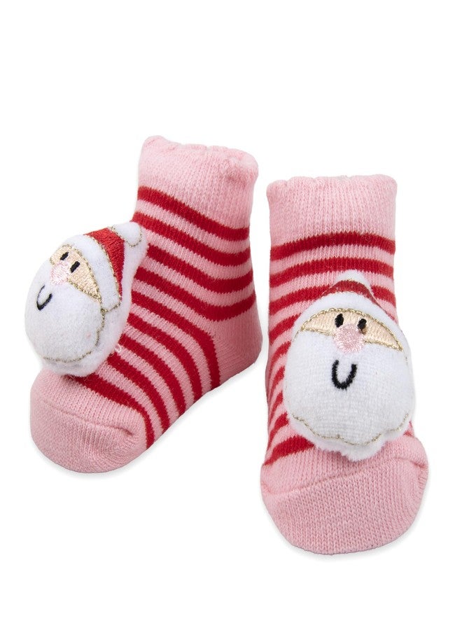Baby Essentials Baby Christmas 2-Piece Hat and Bootie Sock Set - Santa Baby Outfit Gift for Newborn Holiday Photos & Infant Stocking Stuffer - Image 3