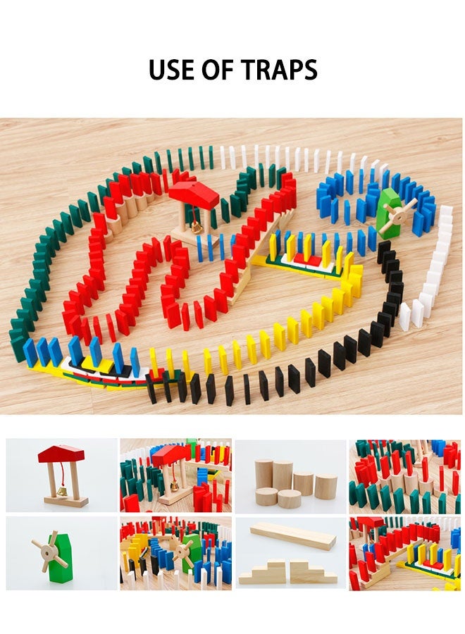 جساي تويز مجموعة دومينو الفخاخ الإبداعية | 200+ قطعة ملونة مع إكسسوارات آلية، لعبة تعليمية - Image 4