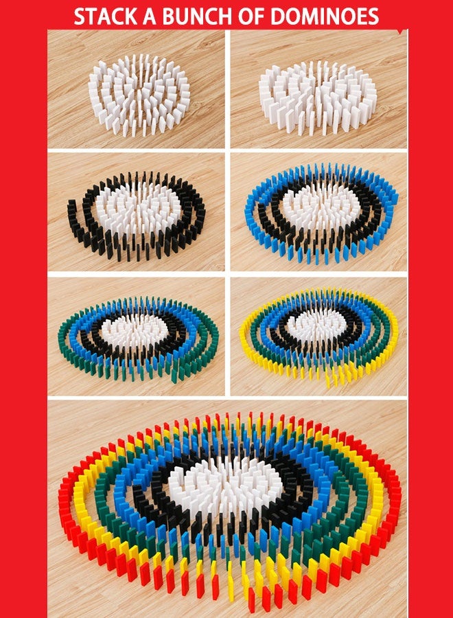 جساي تويز مجموعة دومينو الفخاخ الإبداعية | 200+ قطعة ملونة مع إكسسوارات آلية، لعبة تعليمية - Image 3