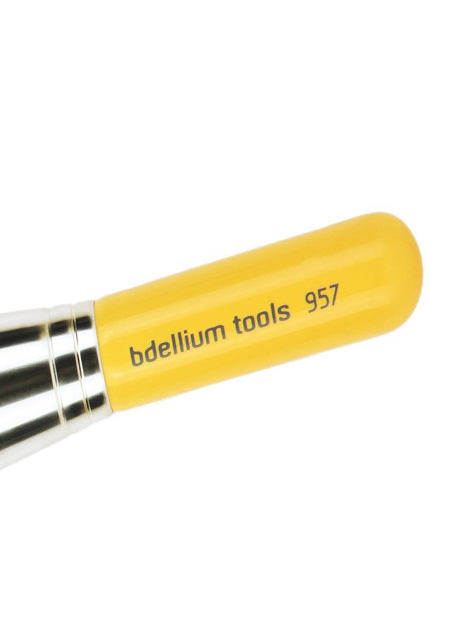 Bdellium Tools Professional Makeup Brush - 957 Precision Kabuki - Short Wooden Handle for Convenient Travel, For Versatile Application (Yellow, 1pc) - Image 3