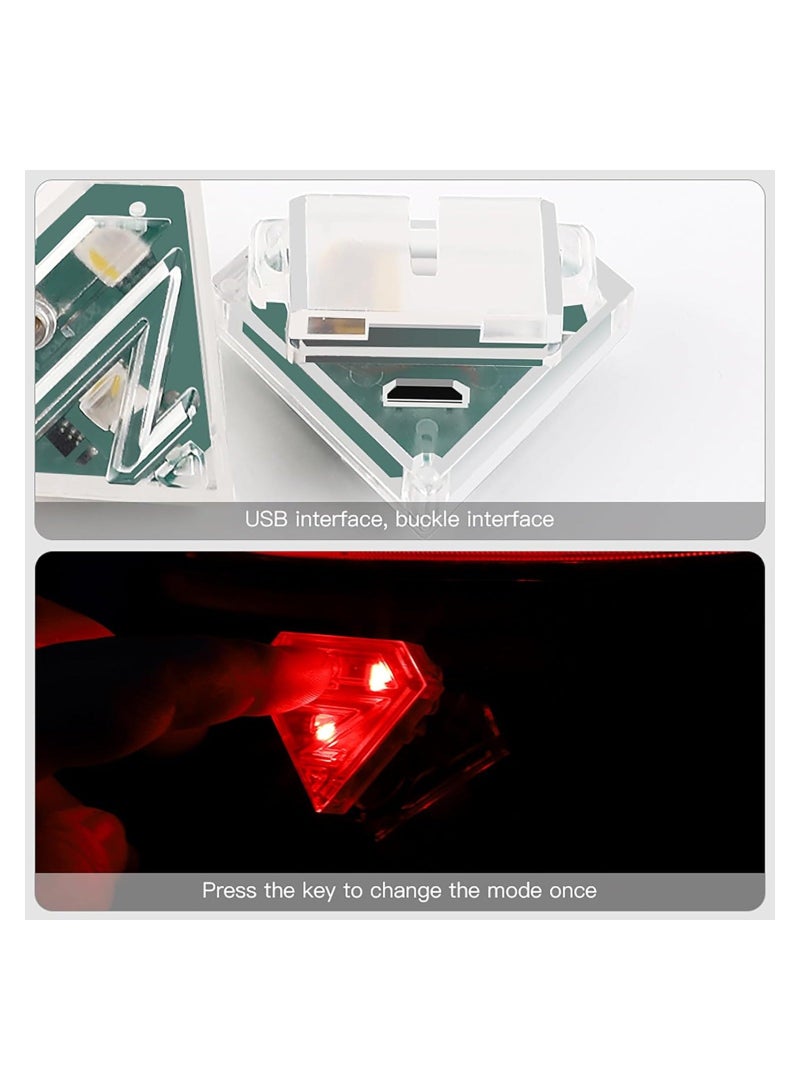 MUNTAQI Universal Strobe Drone Lights with 3 Color Emergency Flashing Warning, LED Valve Stem Lamp Covers for Cars, Motorcycles, Drones, Aircraft, and Bikes (2pcs) - Image 3