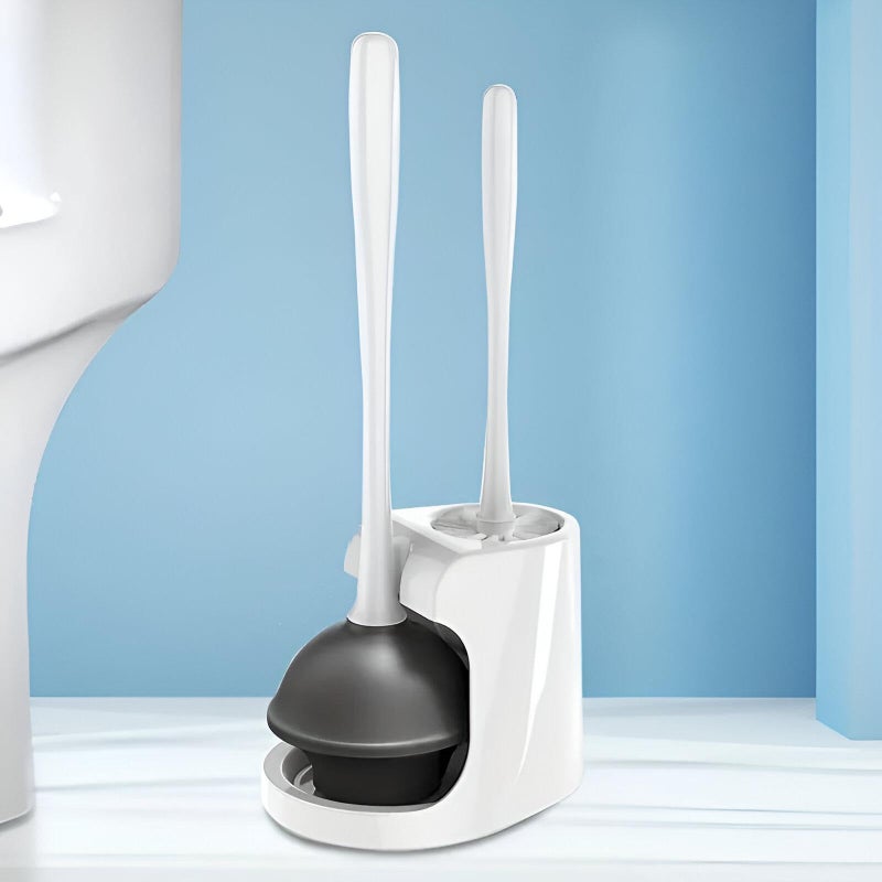 Sanitation Kit - High-Quality Toilet Brush and Handy Plunger Set for Effective Deep Cleaning and Odor Elimination - Image 1