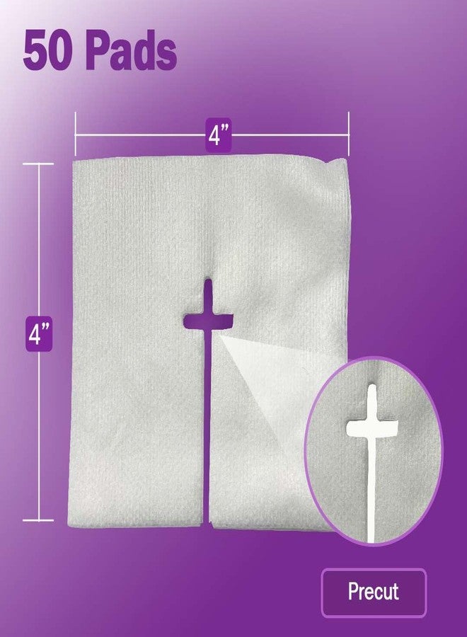 TenderGentle Split Gauze Sponges 4x4 Sterile - 1 Pack of 50 6 Ply Feeding Tube Pads - Drain Sponges for Catheters, IVs, Tracheostomy, and G Tubes - Image 2