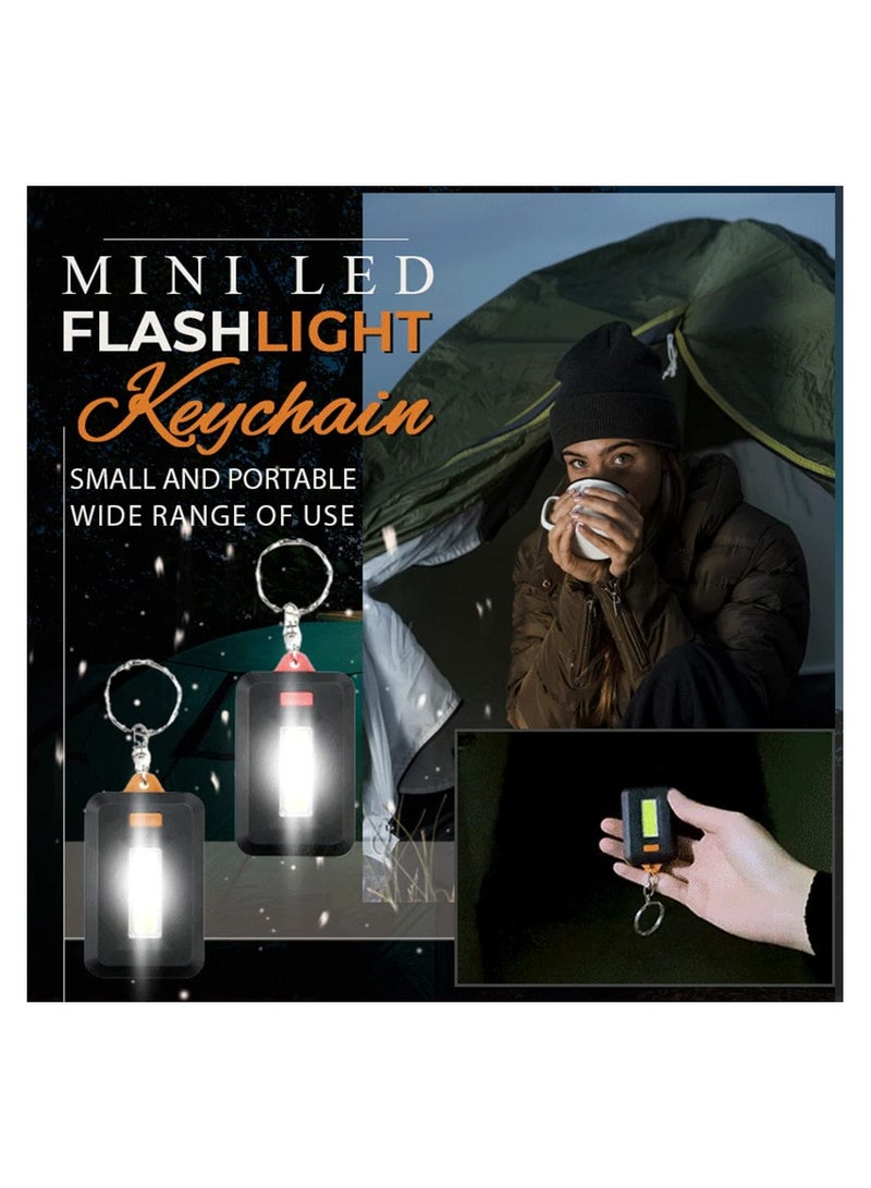 Portable COB LED Keychain Flashlight - Mini Emergency Light for Outdoor Activities, Camping, Fishing, Night Safety, and Reading (Set of 4) - Compact Work Light for Pocket Use. - Image 4