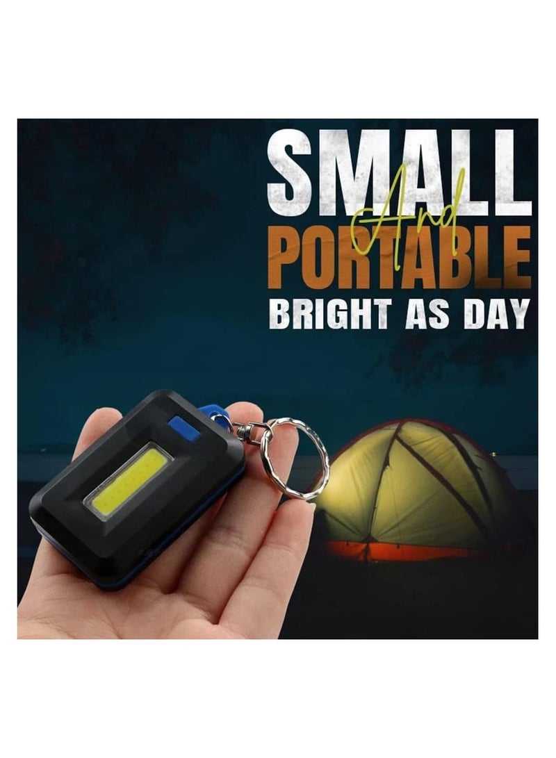 Portable COB LED Keychain Flashlight - Mini Emergency Light for Outdoor Activities, Camping, Fishing, Night Safety, and Reading (Set of 4) - Compact Work Light for Pocket Use. - Image 5