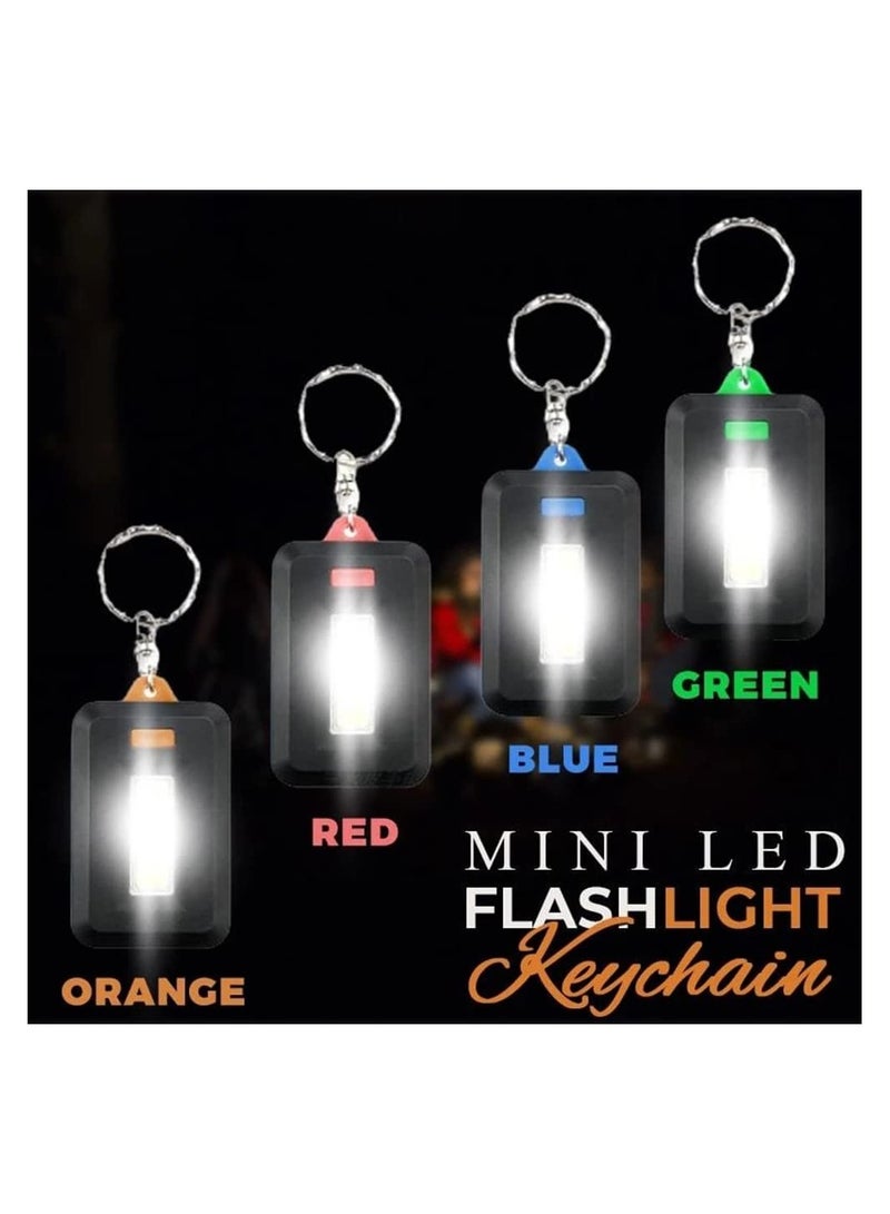 Portable COB LED Keychain Flashlight - Mini Emergency Light for Outdoor Activities, Camping, Fishing, Night Safety, and Reading (Set of 4) - Compact Work Light for Pocket Use. - Image 3