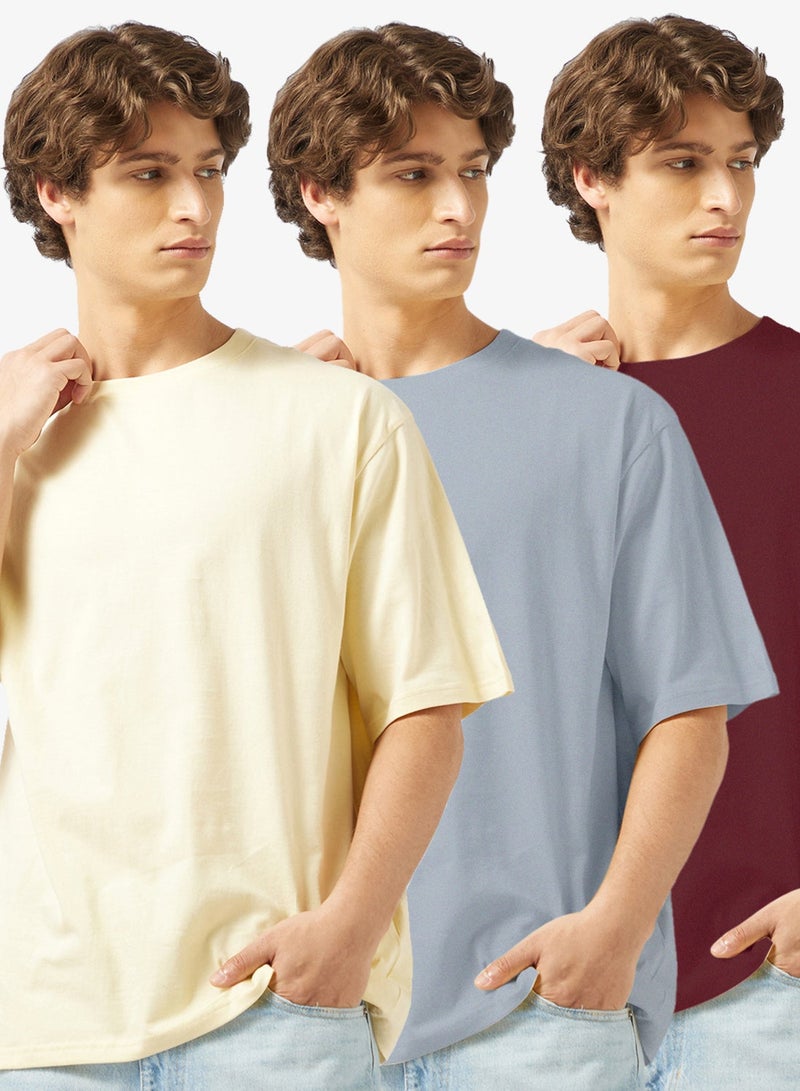 Seventy Five Basics Pack of 3 Oversized T-Shirt - Image 1