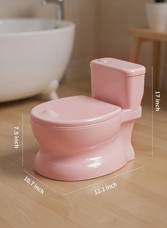 PipNest Realistic Potty Training Toilet - Flushing Sounds, Wipes Storage, Disposable Liners, Easy to Clean for Toddler Boys and Girls (Pink) - Image 2