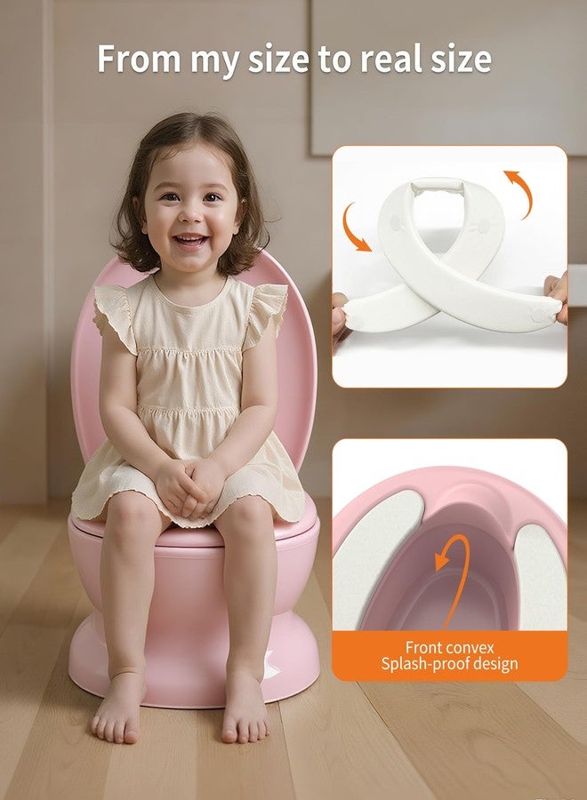 PipNest Realistic Potty Training Toilet - Flushing Sounds, Wipes Storage, Disposable Liners, Easy to Clean for Toddler Boys and Girls (Pink) - Image 5