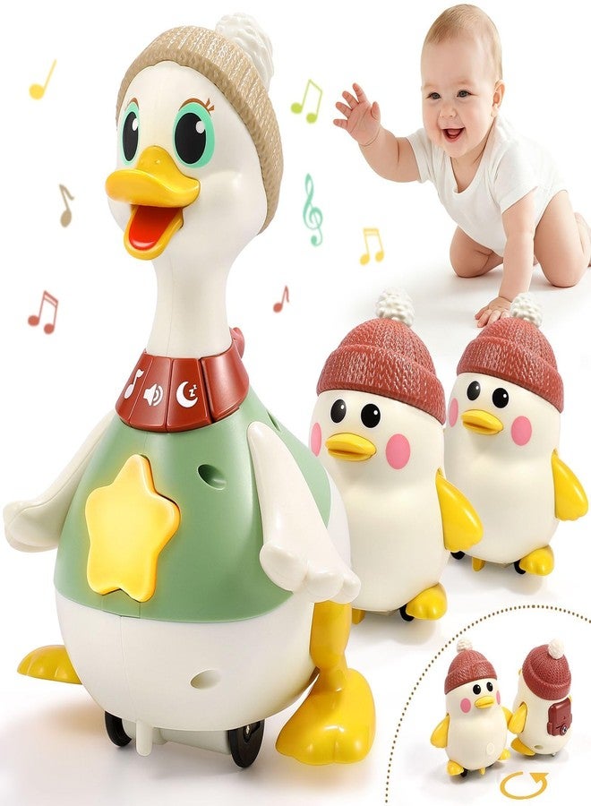 Yunaking Baby Toys 6-12 Months: Musical Tummy Time Duck Toy for Infant Babies 6 7 8 9 10 12 18 Month Old Interactive Newborn Baby Crawling Toys for Christmas Gift Stocking Stuffers for Boy Girl 1 Year Old - Image 1