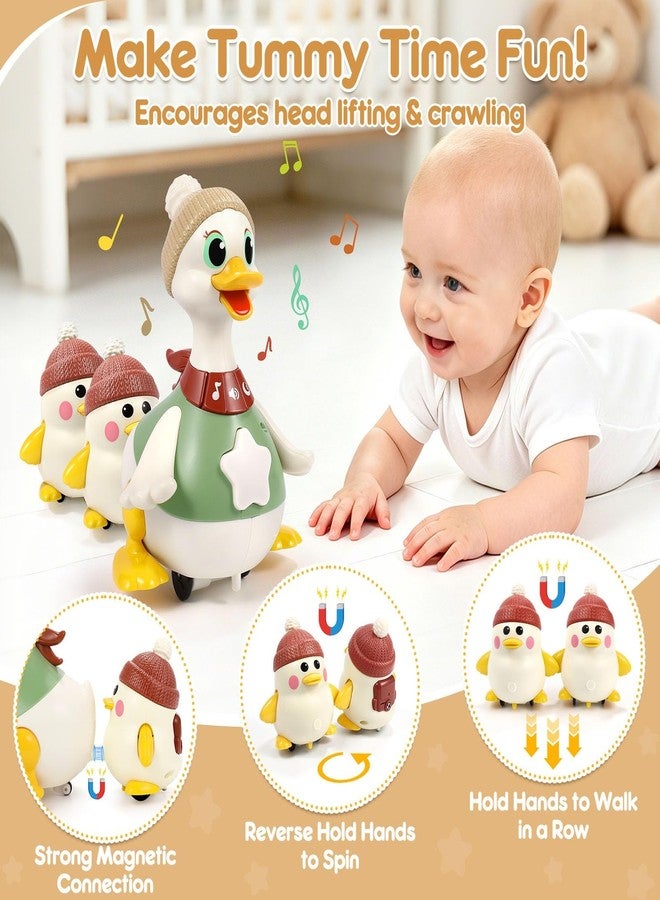 Yunaking Baby Toys 6-12 Months: Musical Tummy Time Duck Toy for Infant Babies 6 7 8 9 10 12 18 Month Old Interactive Newborn Baby Crawling Toys for Christmas Gift Stocking Stuffers for Boy Girl 1 Year Old - Image 2