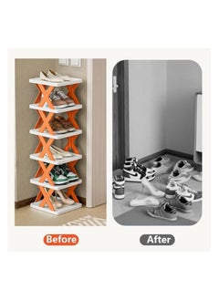 Spaceshoop Multi layer space-saving plastic shoe rack 5 layers multi colour  - Image 2