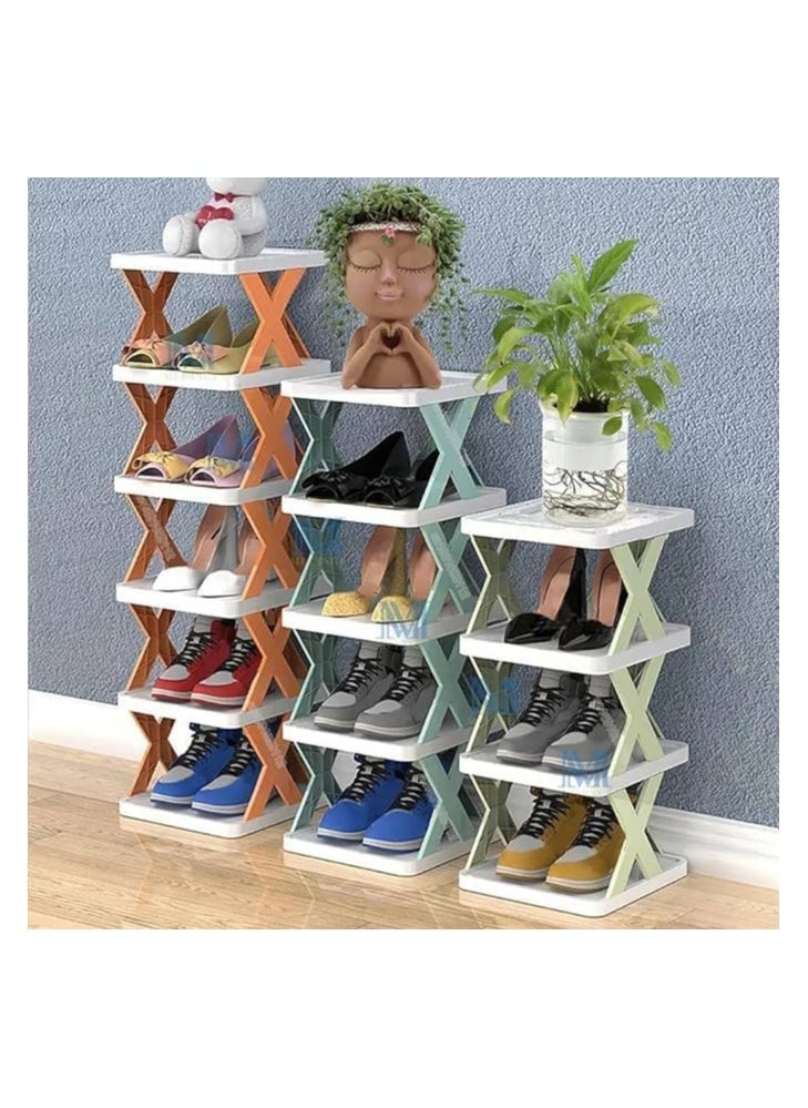 Spaceshoop - Multi layer space-saving plastic shoe rack 5 layers multi colour - Image 1
