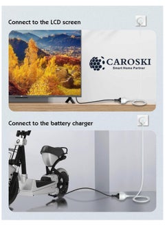 CAROSKI 1 Way 5M Power Extension Cord - 2500W Single Socket Universal Outlet Cable Extender - Ideal for Extension Cable Tasks - Versatile Power Strip for Home and Office  - Image 4