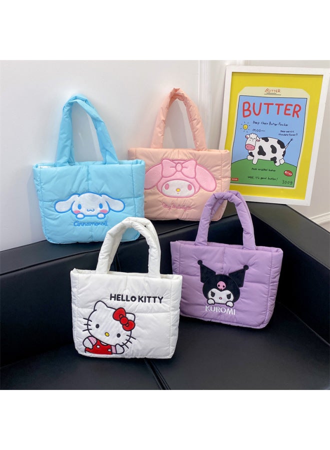 Cartoon Cute Down Cloth Handbag Pacha Dog Shoulder Bag Merlot Kulomite Tote Bag Wholesale-Color:Blue Cinnamon Dog-Height:26*23 - Image 2