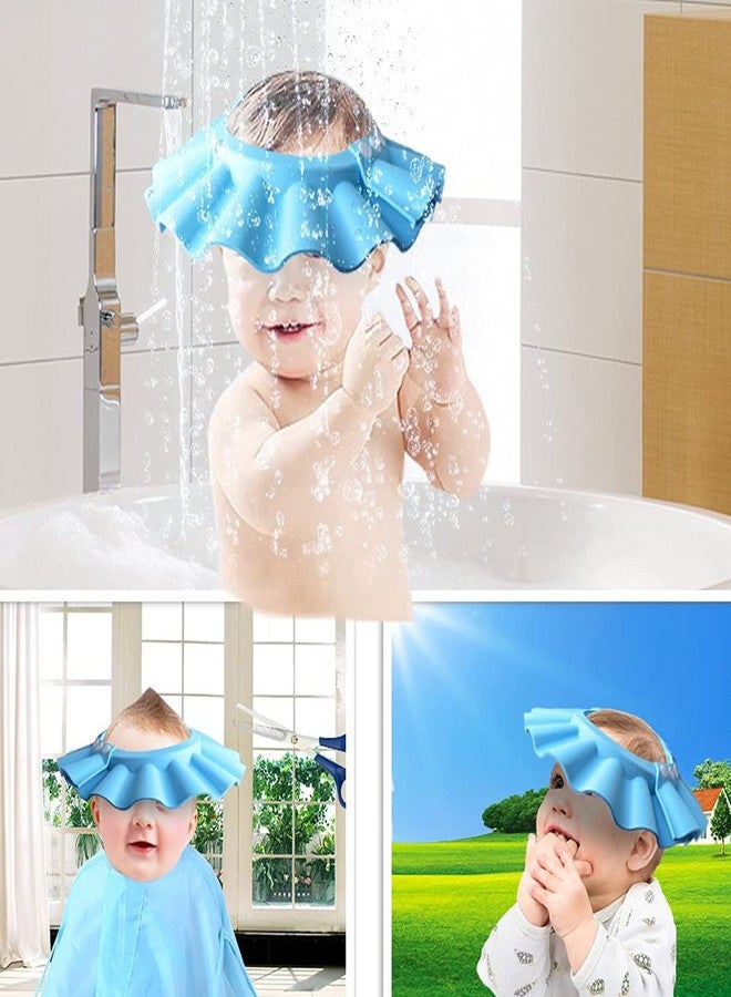 AUF baby shower caps Adjustable Safe Soft Bathing Baby Shower Children, Baby Bath Cap Shower Protection For Eyes And Ear, Bathing Baby Shower Cap, Baby bath Cap, Baby Shower Cap (pack of 1) (Yellow) - Image 1