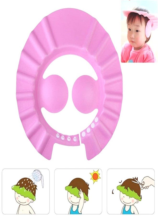 AUF baby shower caps Adjustable Safe Soft Bathing Baby Shower Children, Baby Bath Cap Shower Protection For Eyes And Ear, Bathing Baby Shower Cap, Baby bath Cap, Baby Shower Cap (pack of 1) (Yellow) - Image 2