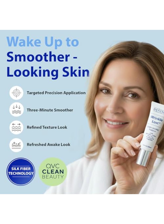 Dr. Denese Dr Denese Wrinkle Lost Line Reducer 1 oz Hydrating Serum with Silk Protein Fiber Technology for a Smoother Appearance Lightweight Daily Formula for All Skin Types and Mature Skin Care - Image 3