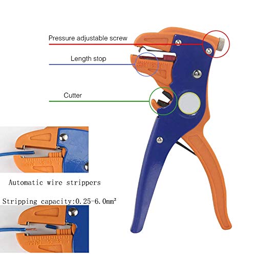 Digital Craft Automatic Wire Strippers Stripping Diameter Can Be Adjusted Automatically for Different Wire Cross Sections 02560mm2 with Safety Hand Gloves - Image 2