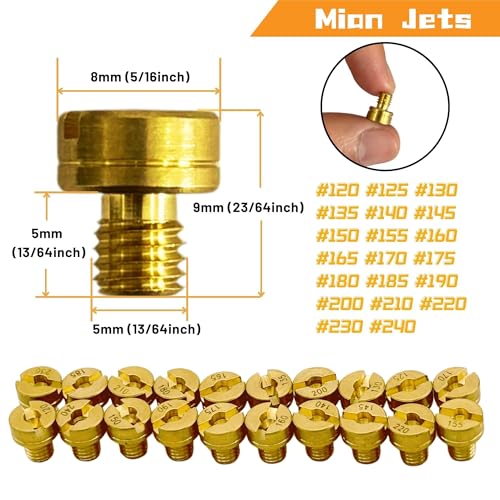 YGQ 30 Pcs Carburetor Main Jet and Pilot Slow Jet Kit for Mikuni Large Round N100.604 & VM28/486 - Image 2