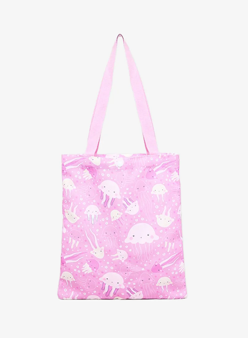 R&B Printed Canvas Shoulder Bag
