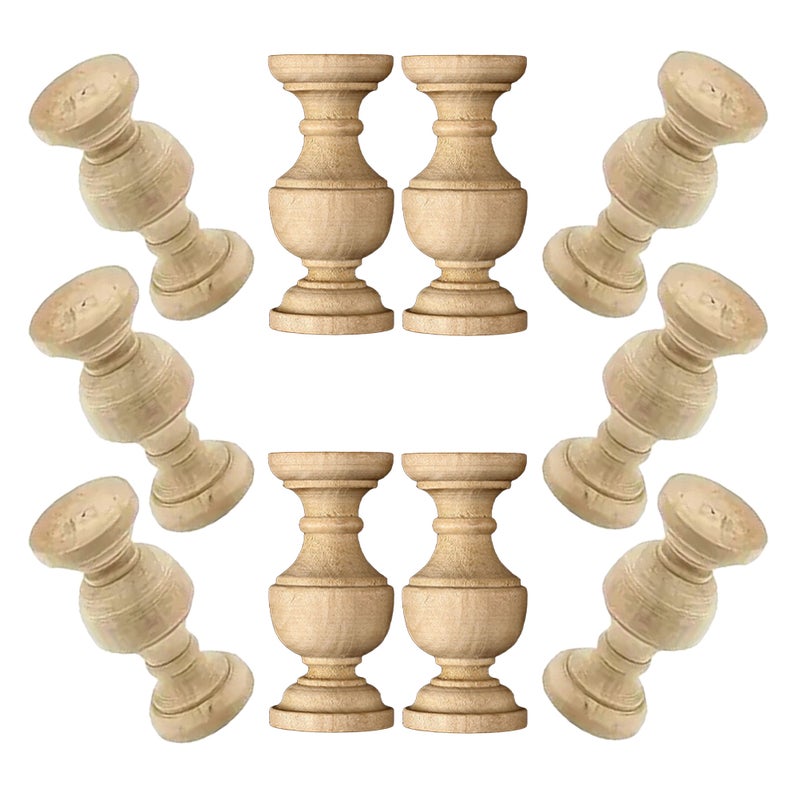 Unfinished Wooden Balusters for Creative Home Decor and Furniture Repair - Image 3