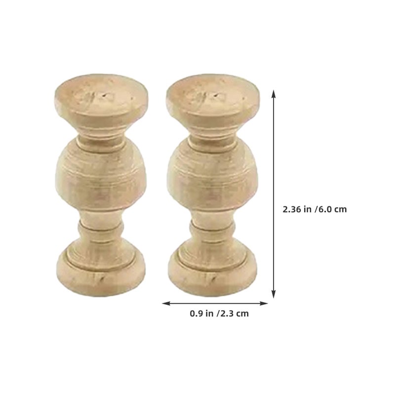 Unfinished Wooden Balusters for Creative Home Decor and Furniture Repair - Image 2