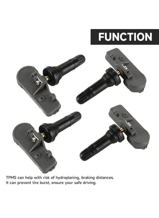 KISSUN Set of 4 - 433MHz TPMS Tire Pressure Monitoring System Sensors | Compatible with Ford Escape & Explorer (2006-2016), Ford Transit, E-150, Expedition | Replacement for Part# DV6T-1A180AA - Image 4