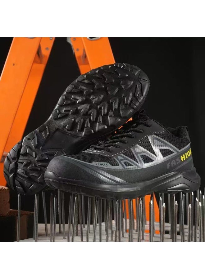 سكاي فيو أحذية أمان للرجال والنساء، مقاومة للانزلاق، مريحة، خفيفة الوزن، مضادة للانزلاق، مضادة للتحطيم، مقاومة للثقب، أحذية رياضية غير قابلة للتدمير للبناء الصناعي والمستودعات، مقاسات العمل من 41 إلى 46 - Image 2