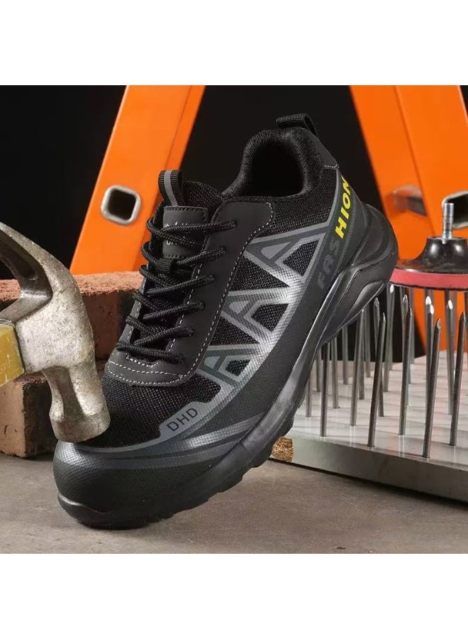 سكاي فيو أحذية أمان للرجال والنساء، مقاومة للانزلاق، مريحة، خفيفة الوزن، مضادة للانزلاق، مضادة للتحطيم، مقاومة للثقب، أحذية رياضية غير قابلة للتدمير للبناء الصناعي والمستودعات، مقاسات العمل من 41 إلى 46 - Image 3