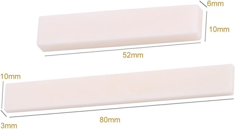 comfrt Guitar Saddle Nut, Replacement Parts Bone Saddle Nut Slotted Set Performance Accessories - Image 2
