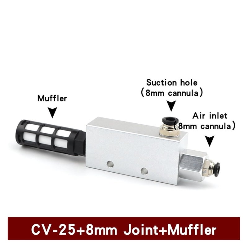 Pneumatic Vacuum Generator, Vacuum Generator Suction Cup Negative Pressure Control Valve,for Industrial Automation(CV-25HS and 8mm) - Image 2