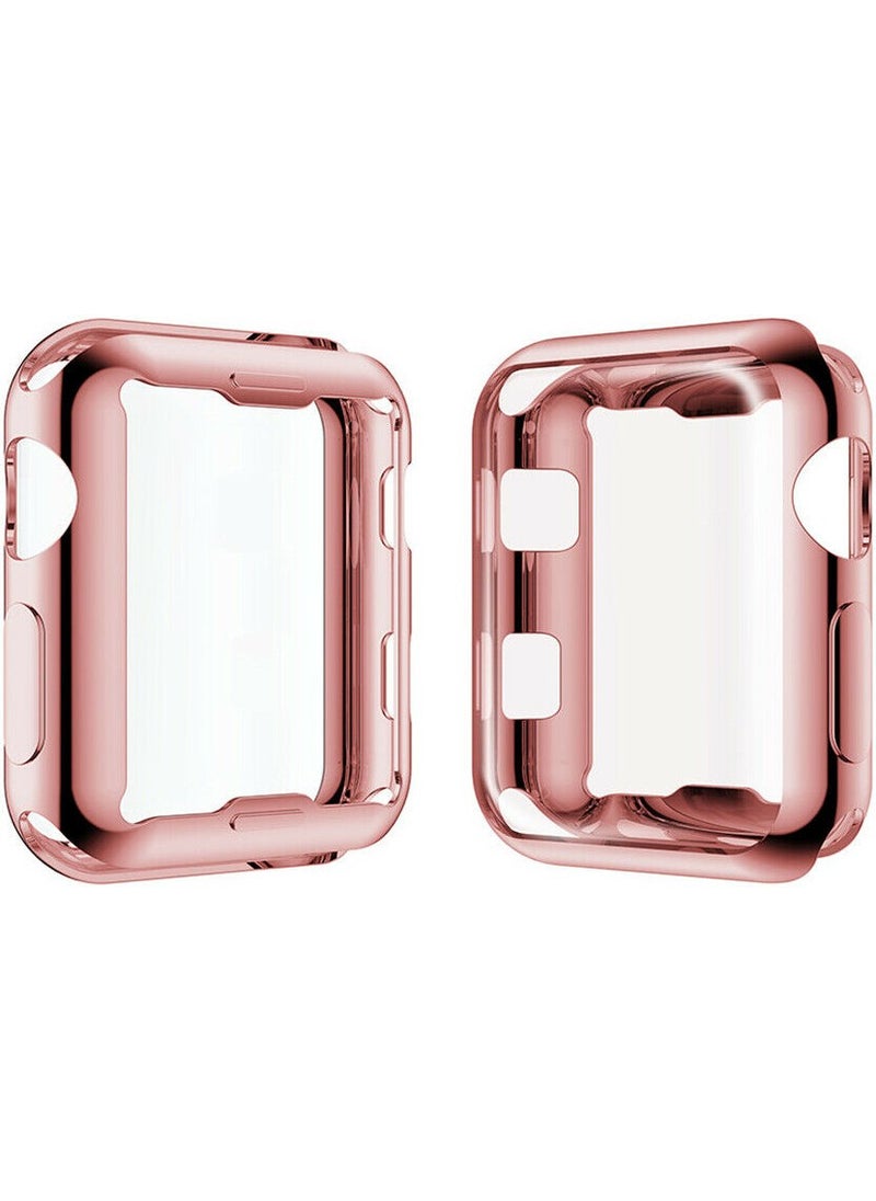Techmaster Apple Watch 4 5 6 44 mm Silicone Cover Case Screen Protector 
