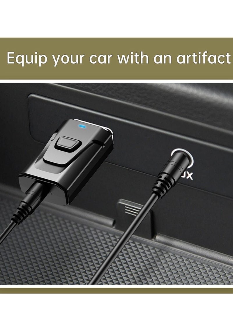 SYOSI جهاز إرسال USB بلوتوث 5.0، محول صوت لاسلكي صغير 4 في 1، محول بلوتوث AUX 3.5 مم، جهاز استقبال بلوتوث للسيارة للتلفزيون والكمبيوتر وسماعات الرأس ونظام ستيريو للمنزل  - Image 3