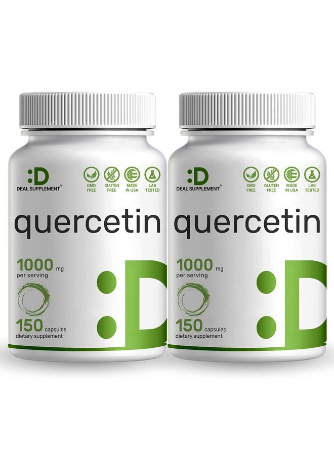 Eagleshine Vitamins Quercetin 1000Mg Per Serving (2 Pack) ; 300 Capsules High Bioavailable Flavonoids Third Party Tested Supports Healthy Immune System Nongmo No Gluten - Image 2