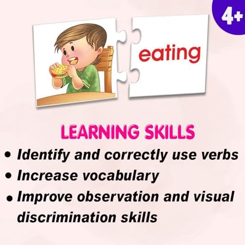 Creative's Action Words | Learn verbs in an Easy N Fun Way | Increase Vocabulary|Match Simple Actions with Correct Word Cards | Learning & Educational | Learning Games for Preschool | for Ages 4 & up - Image 3