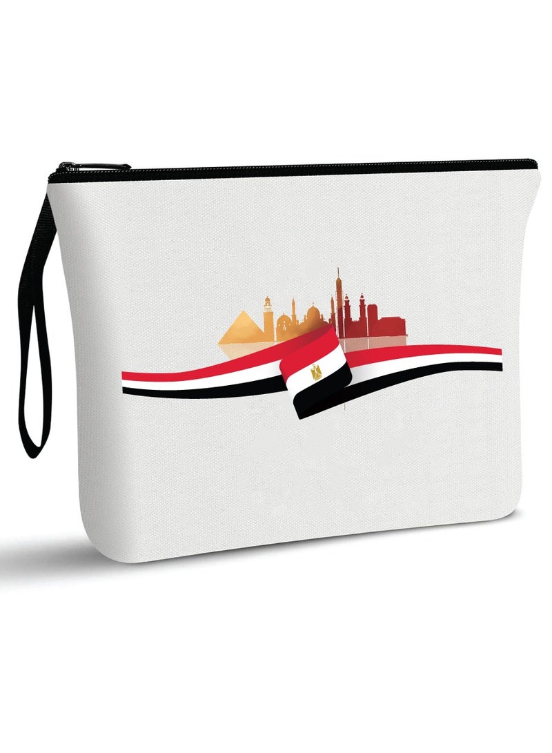 حقيبة مستحضرات التجميل لليوم الوطني المصري - مصر مع حقيبة المكياج هذه - مثالية لعيد الاستقلال المصري مع حقيبة مستحضرات التجميل الأنيقة هذه - هدية لأي مصري - Image 1