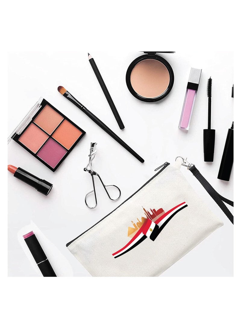 حقيبة مستحضرات التجميل لليوم الوطني المصري - مصر مع حقيبة المكياج هذه - مثالية لعيد الاستقلال المصري مع حقيبة مستحضرات التجميل الأنيقة هذه - هدية لأي مصري - Image 2