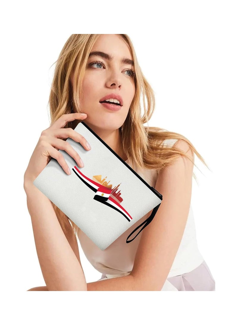 حقيبة مستحضرات التجميل لليوم الوطني المصري - مصر مع حقيبة المكياج هذه - مثالية لعيد الاستقلال المصري مع حقيبة مستحضرات التجميل الأنيقة هذه - هدية لأي مصري - Image 4