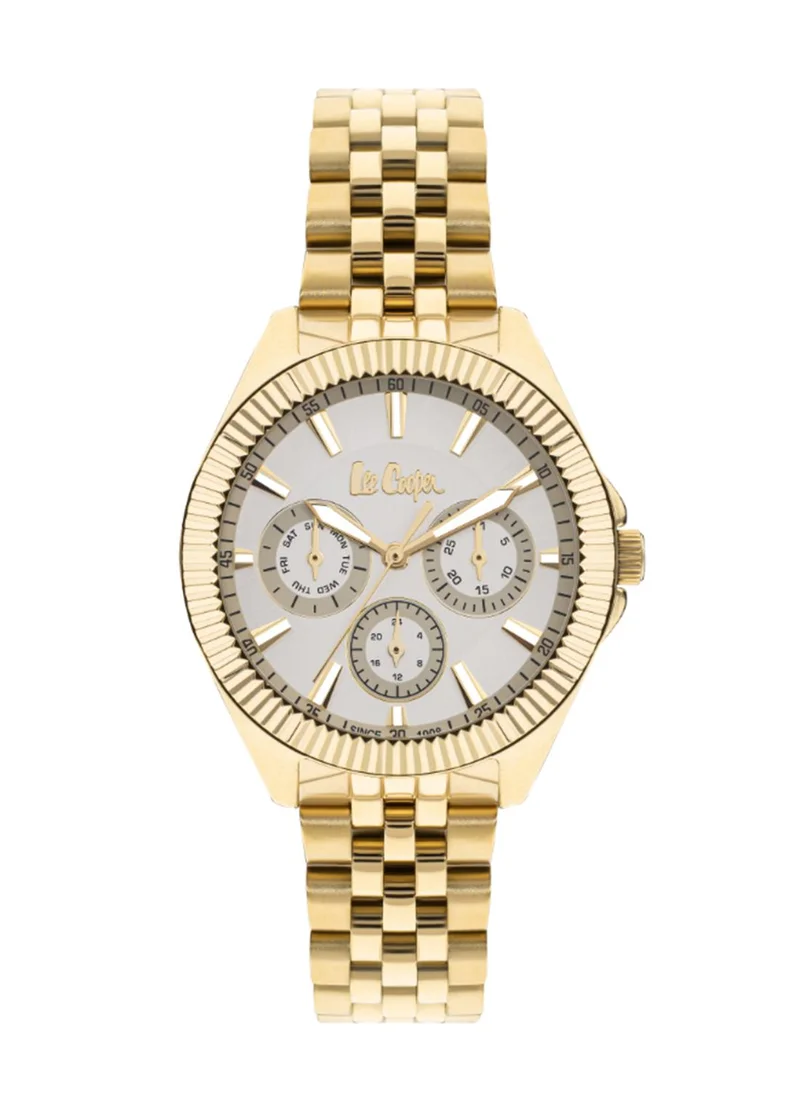 لي كوبر Lee Cooper LC07837.130 Women's Multi Function Display Watch & Metal Strap Gold