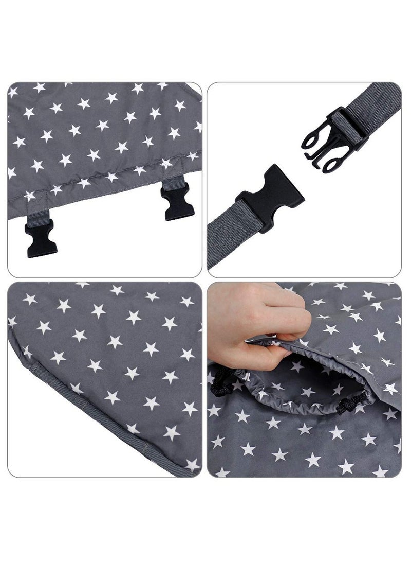 SYOSI Baby Portable Travel High Chair Seats, Baby Booster Safety Seat | Adjustable, Safety, Washable | Toddler High Chair Seat Cover | Convenient Cloth Travel High Chair Fits in Your Handbag (Grey) - Image 5