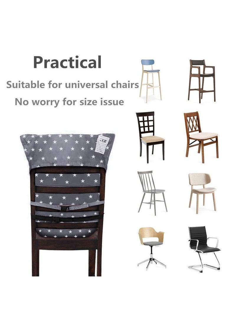 SYOSI Baby Portable Travel High Chair Seats, Baby Booster Safety Seat | Adjustable, Safety, Washable | Toddler High Chair Seat Cover | Convenient Cloth Travel High Chair Fits in Your Handbag (Grey) - Image 3