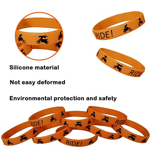 CupaPlay 24PCS Dirt Bike Party Favors Rubber Bracelets Motocross Game Party Supplies GiftsPrizeGoodie Bag Stuffers Slicone Wristbands - Image 5
