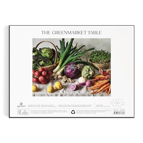 Galison Greenmarket Table – 1500 Piece Puzzle Fun and Challenging Activity with Bright and Bold Artwork of Fresh Healthy Vegetables for Adults and Families - Image 4