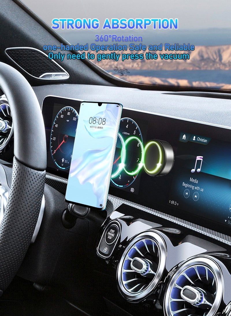 Electric Vacuum Magnetic Suction Phone Mount, HandsFree Magnetic Car Phone Holder, Double-Sided Phone Holder Compatible with Car Dashboard Installation, Smooth Surface, Phone, Phone Tablet - Image 4