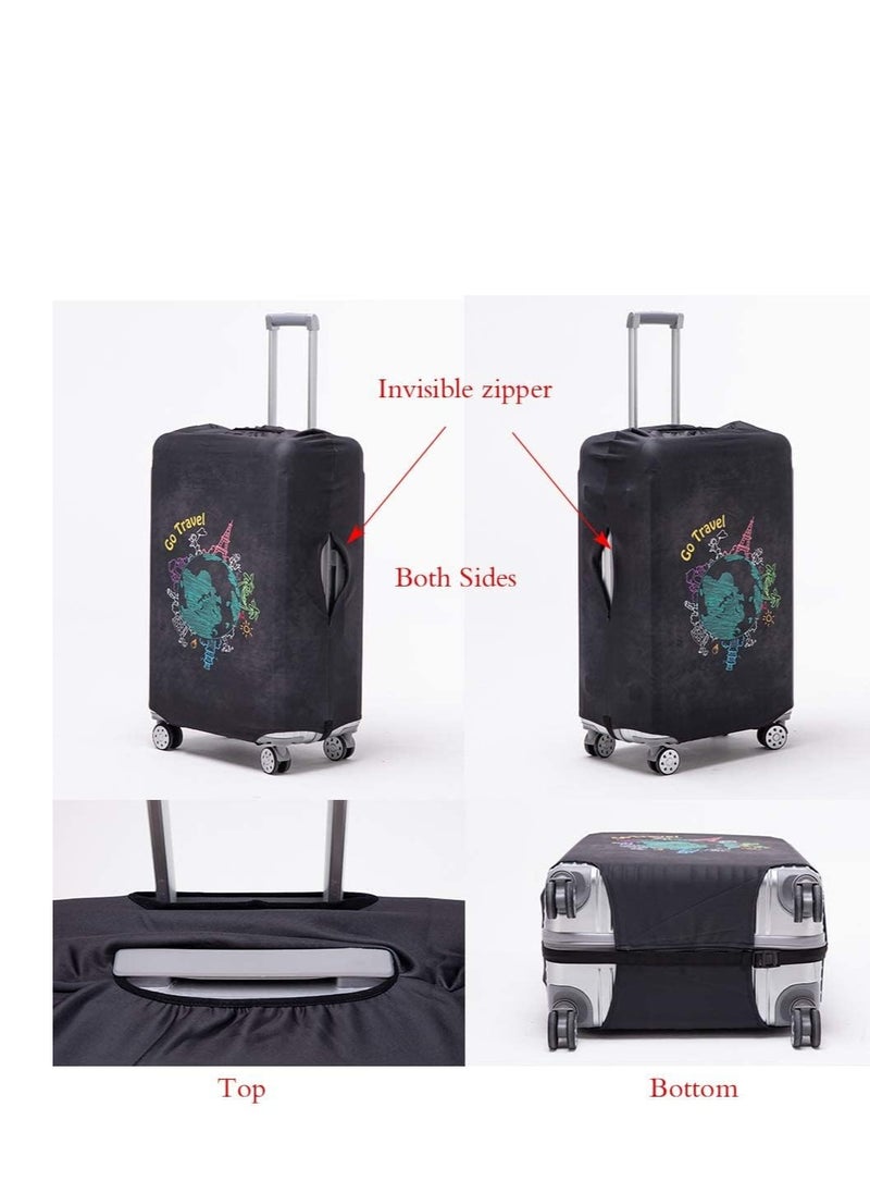 KASTWAVE Luggage Cover, KASTWAVE Water-Washable Suitcase Cover, Suitcase Protector Anti-scratch Suitcase cover for 25-28 Inch Trolley Case for Business Trip School Daily Usin (S)  - Image 3