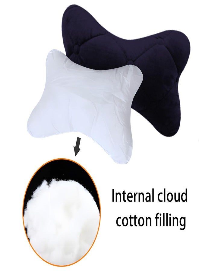KHGUZ 2PCS Car Headrest Pillow, Soft Comfortable Vehicle Neck Pillow Cushion, Automotive Interior Head Rest Pad Accessories for Driving Fatigue Relief, Universal for SUV, Sedan, Truck (Black) - Image 4